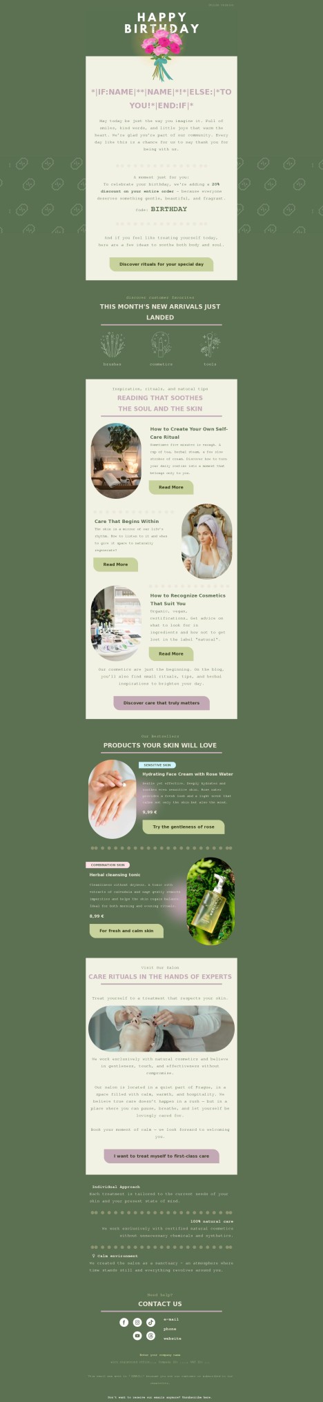 Email template preview of template: Birthday Discount